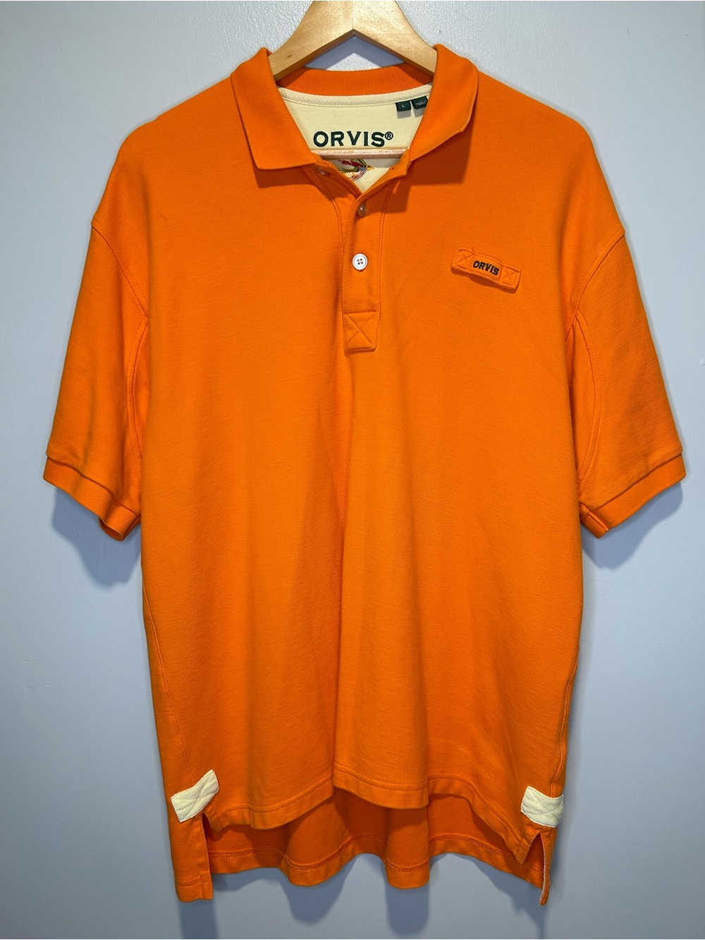 Orvis Men's Bright Orange Polo Shirt